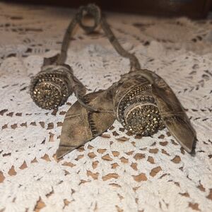 Brahmin Tan Leather Zipper Roses